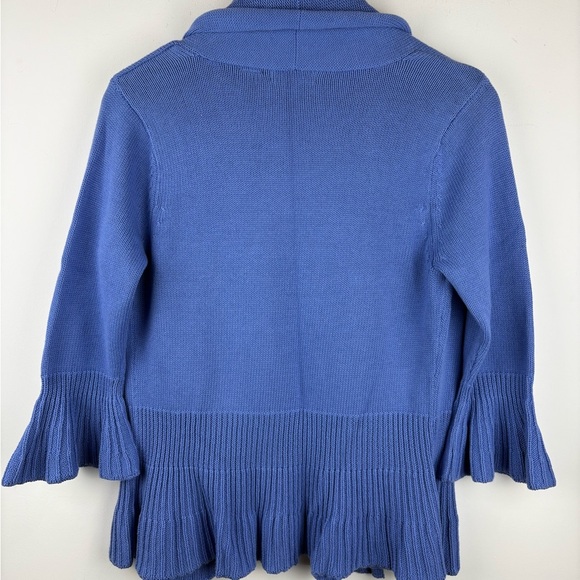 Women’s Vintage Open Cardigan Sweater Jacket Ruffle Bell Sleeves Small P NWT New - Picture 7 of 8